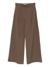 Suncoo Pleated Trousers In Brown