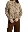 Suncoo Pleoli Pullover Sweater In Leopard Print In Multi
