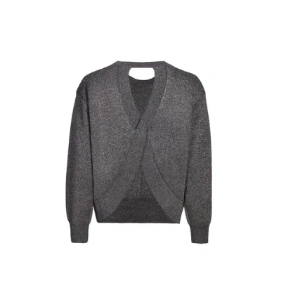 Suncoo Pull Ample Pailleté À Dos Ouvert In Gray