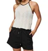 Suncoo Pull Pany Tank Top In Black/white In White