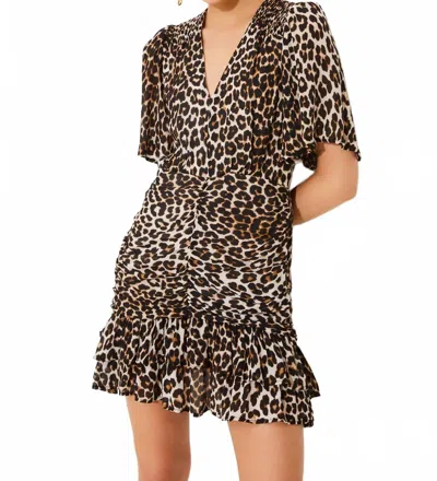 Suncoo Robe Cherry Dress In Beige In Brown
