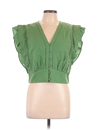 Pre-owned Suncoo Sleeveless Blouse In Green