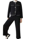 Suncoo Tweed Jacket In Black And White In Multi