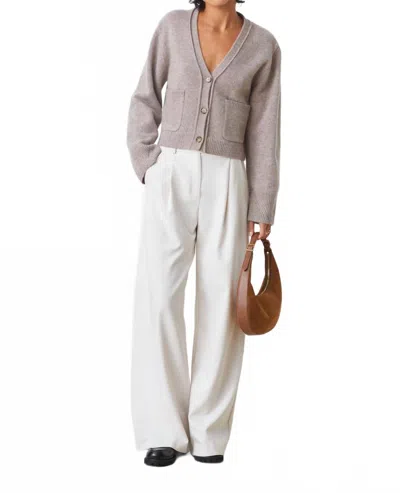Suncoo Wide Leg Pants In Cream In White