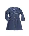 Suncoo Women's Coco Mini Dress In Blue Jeans In Blue