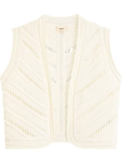 Suncoo Women's Gizel Vests In Blanc In Neutral
