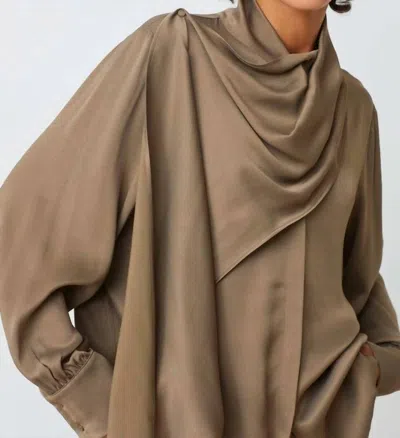 Suncoo Women's Lino Blouse In Beige In Brown