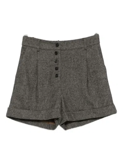Suncoo Wool-blend Shorts In Gray