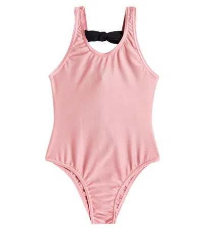 Suncracy Kids' Bow-detail Swimsuit In Pink