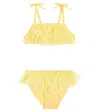 Suncracy Genova Ballerina Tulle-trimmed Bikini In Gelb
