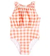 Suncracy Girlbari Checked Swimsuit In Red