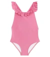 Suncracy Montecarlo Ruffle-trimmed Swimsuit In Pink