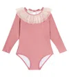 Suncracy Portinatx Tulle-trimmed Swimsuit In Pink