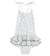 Suncracy Ruffle-trimmed Swimsuit In White