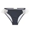 Suncracy Saladeta Tulle-trimmed Bikini Bottoms In Blue