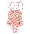 SUNCRACY VALENCIA FLORAL SMOCKED SWIMSUIT