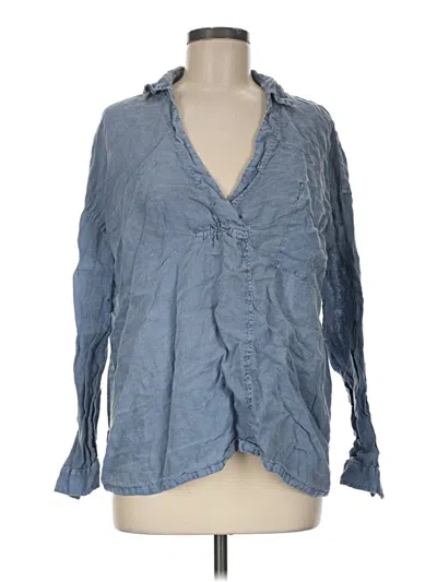 Pre-owned Sundance 3/4 Sleeve Blouse In Blue