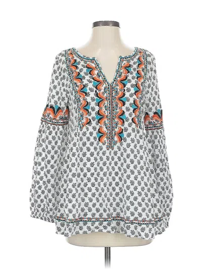 Pre-owned Sundance 3/4 Sleeve Blouse In Gray