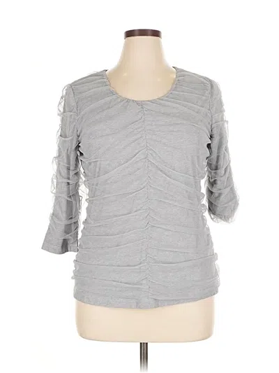 Pre-owned Sundance 3/4 Sleeve Blouse In Gray