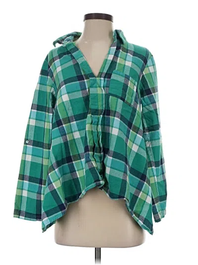 Pre-owned Sundance 3/4 Sleeve Blouse In Green