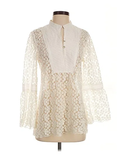 Pre-owned Sundance 3/4 Sleeve Blouse In Ivory