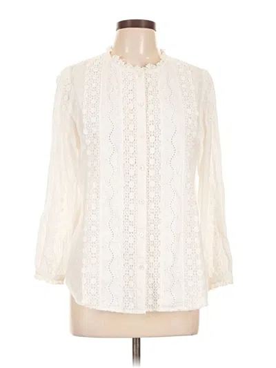 Pre-owned Sundance 3/4 Sleeve Blouse In Ivory
