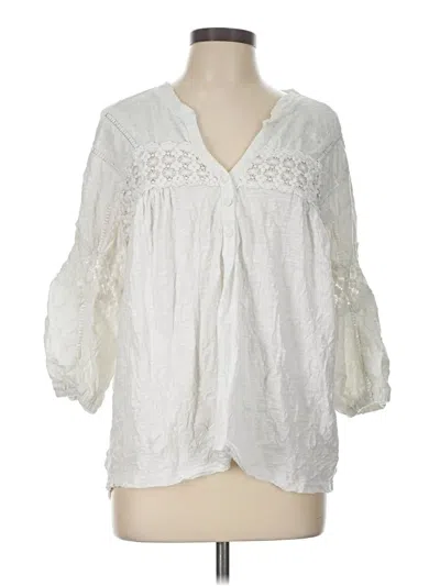 Pre-owned Sundance 3/4 Sleeve Blouse In Ivory