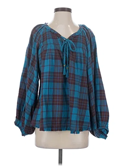 Pre-owned Sundance 3/4 Sleeve Blouse In Teal
