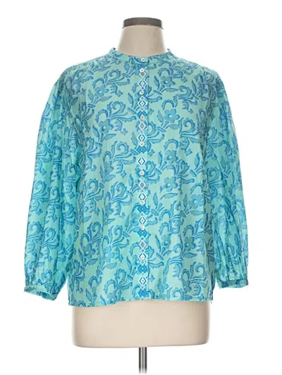 Pre-owned Sundance 3/4 Sleeve Blouse In Teal