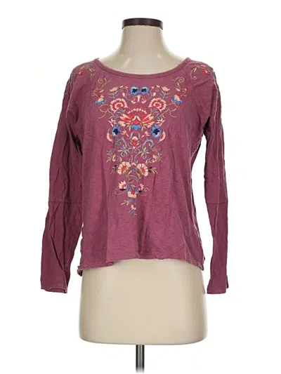 Pre-owned Sundance 3/4 Sleeve T-shirt In Burgundy