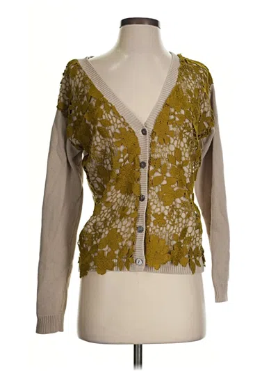 Pre-owned Sundance Cardigan Sweater In Gold