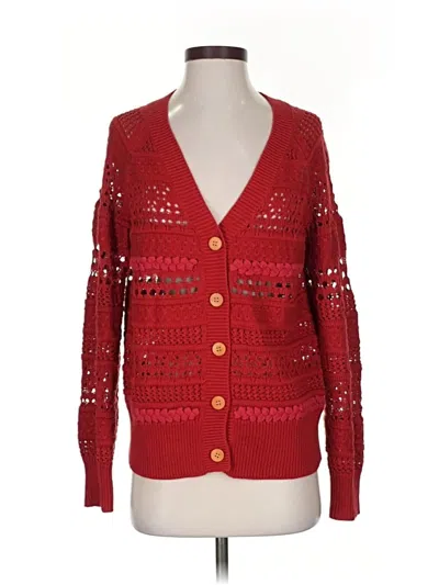 Pre-owned Sundance Cardigan Sweater In Red