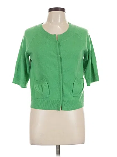 Pre-owned Sundance Cashmere Cardigan Sweater In Green