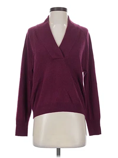 Pre-owned Sundance Cashmere Pullover Sweater In Burgundy