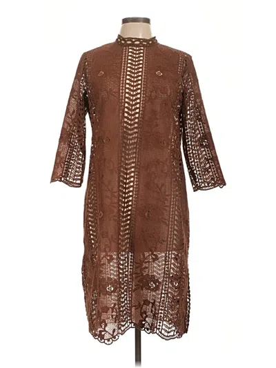 Pre-owned Sundance Casual Dress In Brown