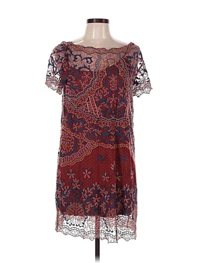 Pre-owned Sundance Casual Dress In Burgundy