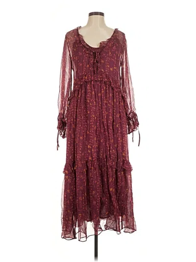 Pre-owned Sundance Casual Dress In Burgundy