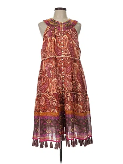 Pre-owned Sundance Casual Dress In Burgundy