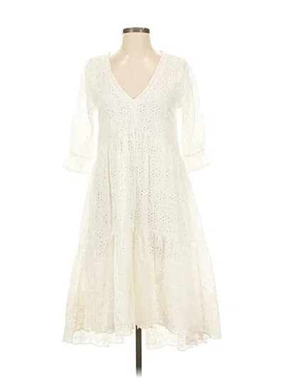 Pre-owned Sundance Casual Dress In White