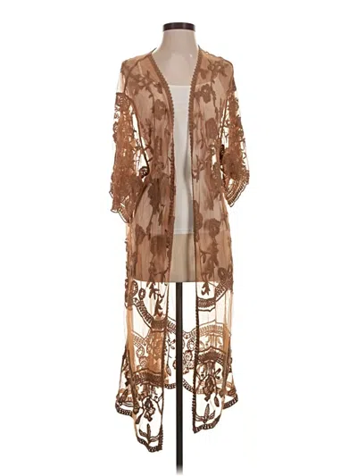 Pre-owned Sundance Kimono In Brown