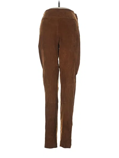 Pre-owned Sundance Leather Pants In Brown