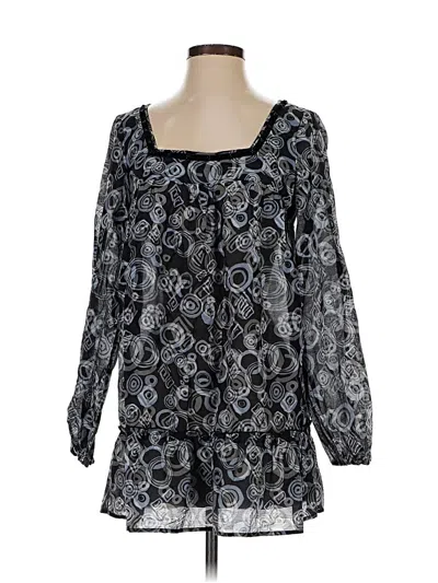 Pre-owned Sundance Long Sleeve Blouse In Black