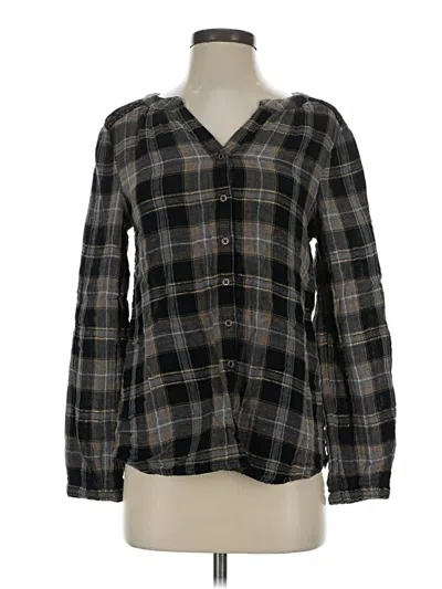 Pre-owned Sundance Long Sleeve Blouse In Black