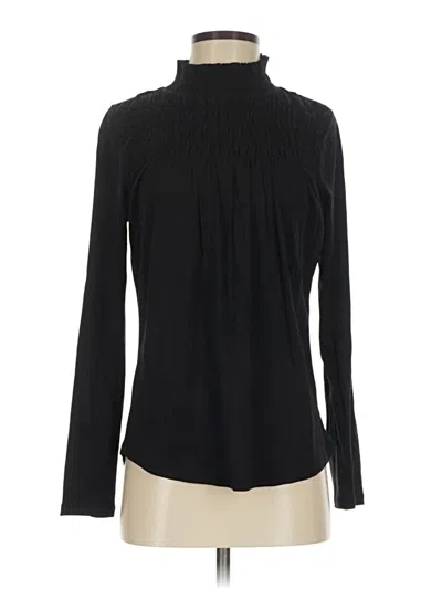 Pre-owned Sundance Long Sleeve Blouse In Black