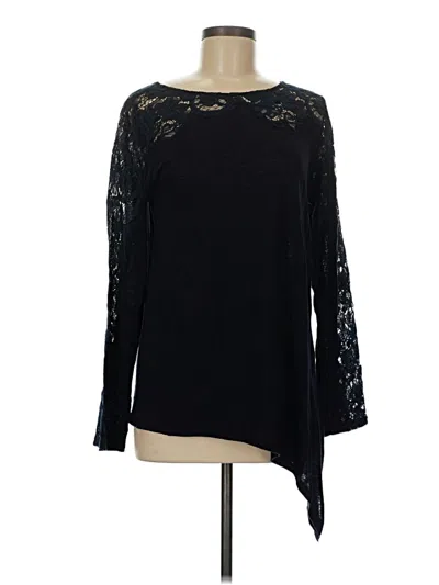 Pre-owned Sundance Long Sleeve Blouse In Black