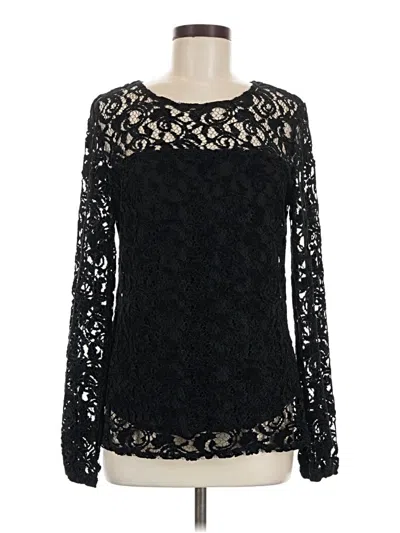 Pre-owned Sundance Long Sleeve Blouse In Black