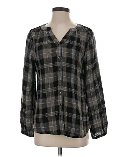 Pre-owned Sundance Long Sleeve Blouse In Black