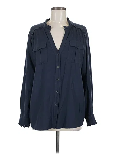 Pre-owned Sundance Long Sleeve Blouse In Blue