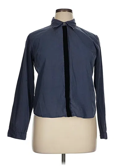 Pre-owned Sundance Long Sleeve Blouse In Blue