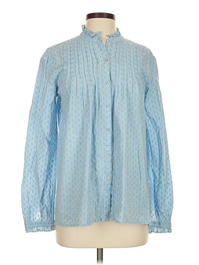 Pre-owned Sundance Long Sleeve Blouse In Blue